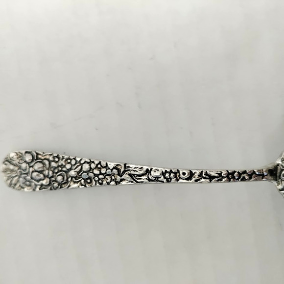 Godinger Silverplate Over Cup Tea Strainer Olde Bouquet Floral Pattern Vintage - Picture 13 of 15